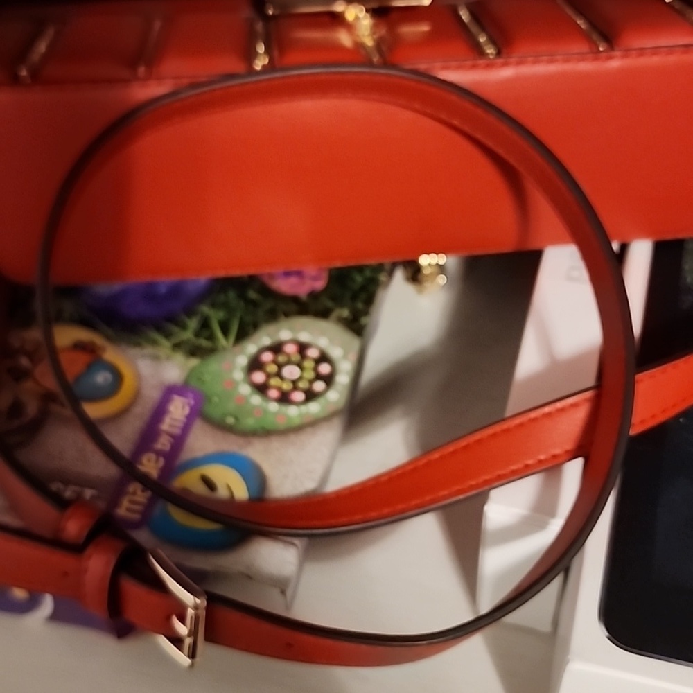 Gently used Michael Kors red leather crossbody bag. - Picture 12 of 12